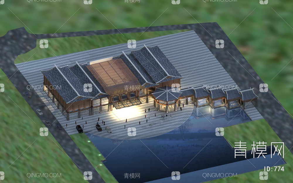 明湖假日酒店3D模型下载【ID:774】