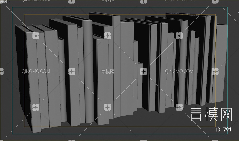 排列多种书本3D模型下载【ID:791】