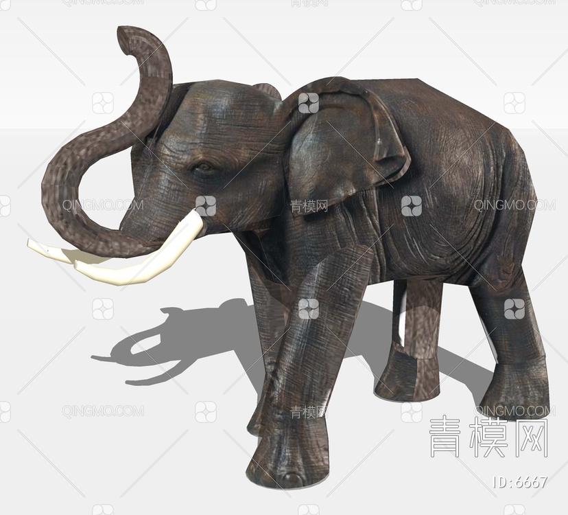 大象摆件SU模型下载【ID:6667】