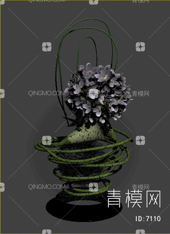 室内花盆3D模型下载【ID:7110】