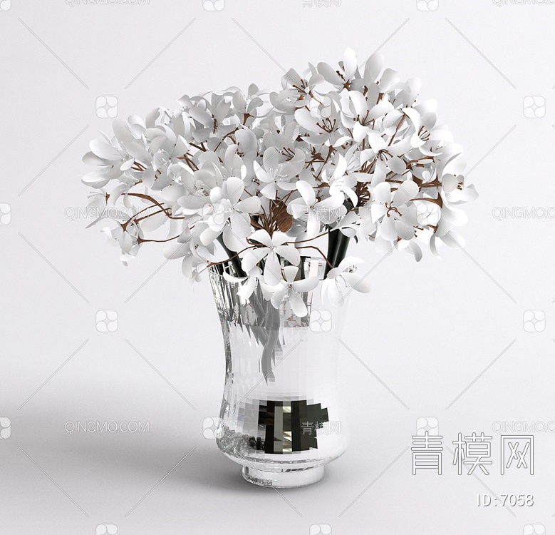 室内花盆3D模型下载【ID:7058】