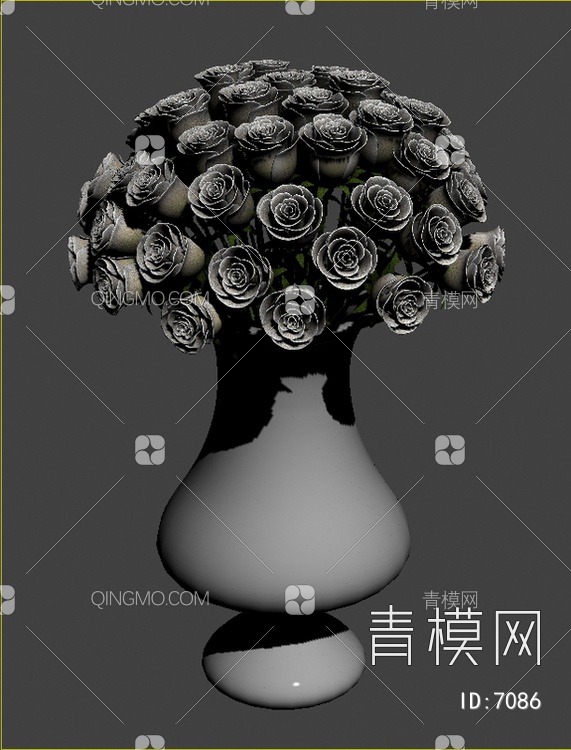 室内花盆3D模型下载【ID:7086】