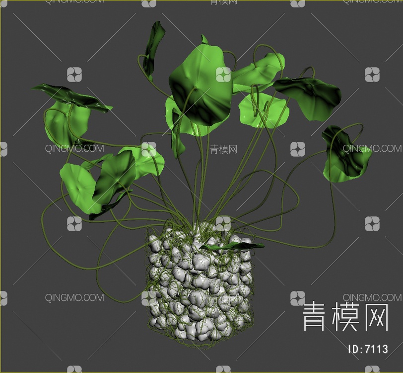 室内花盆3D模型下载【ID:7113】