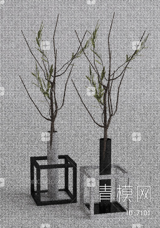 室内花盆3D模型下载【ID:7101】
