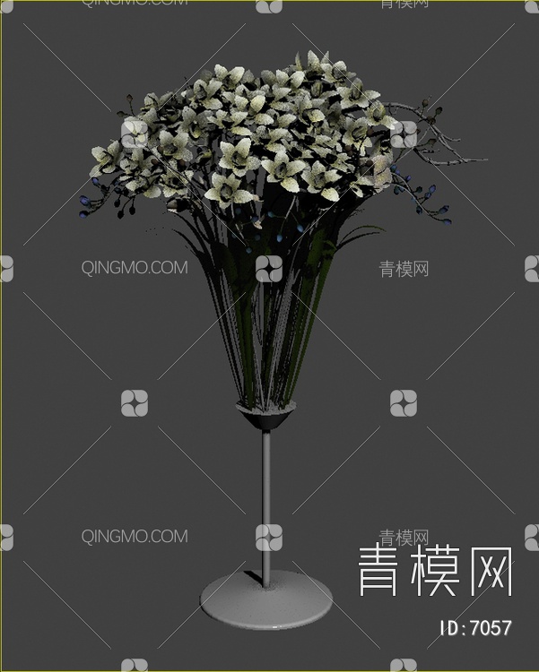 室内花盆3D模型下载【ID:7057】
