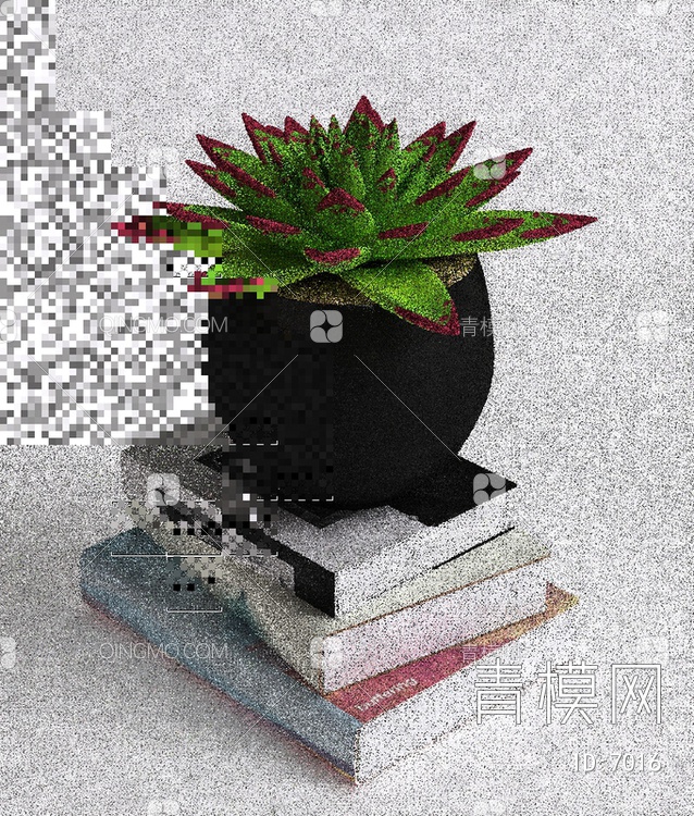 室内植物花盆3D模型下载【ID:7016】