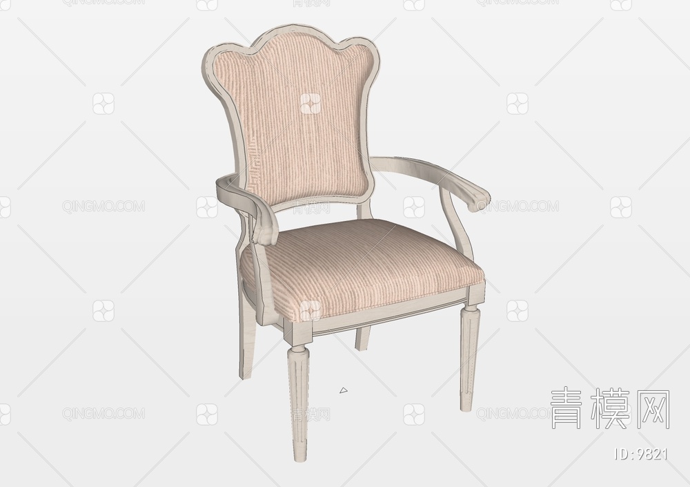 扶手椅SU模型下载【ID:9821】