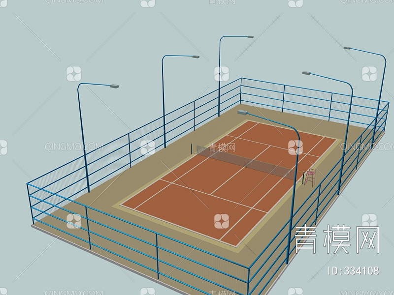球场-网球场3D模型下载【ID:334108】
