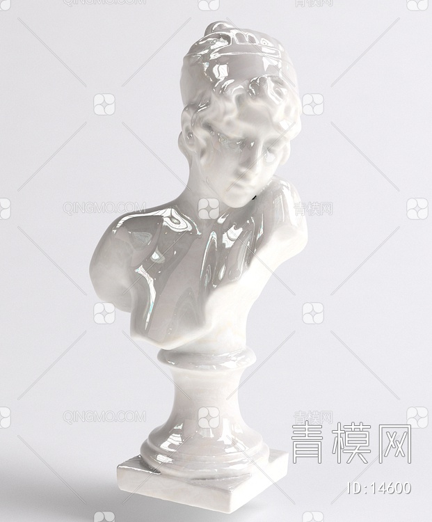 半身女雕塑3D模型下载【ID:14600】