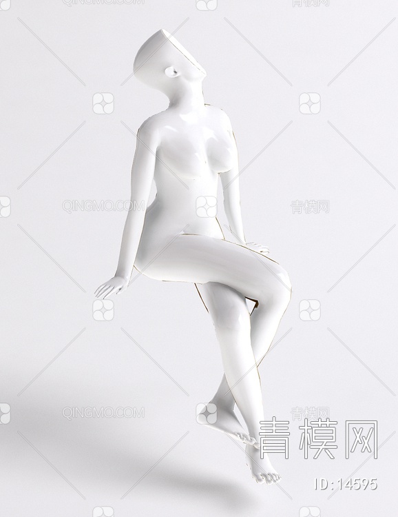 西方女雕塑人物3D模型下载【ID:14595】