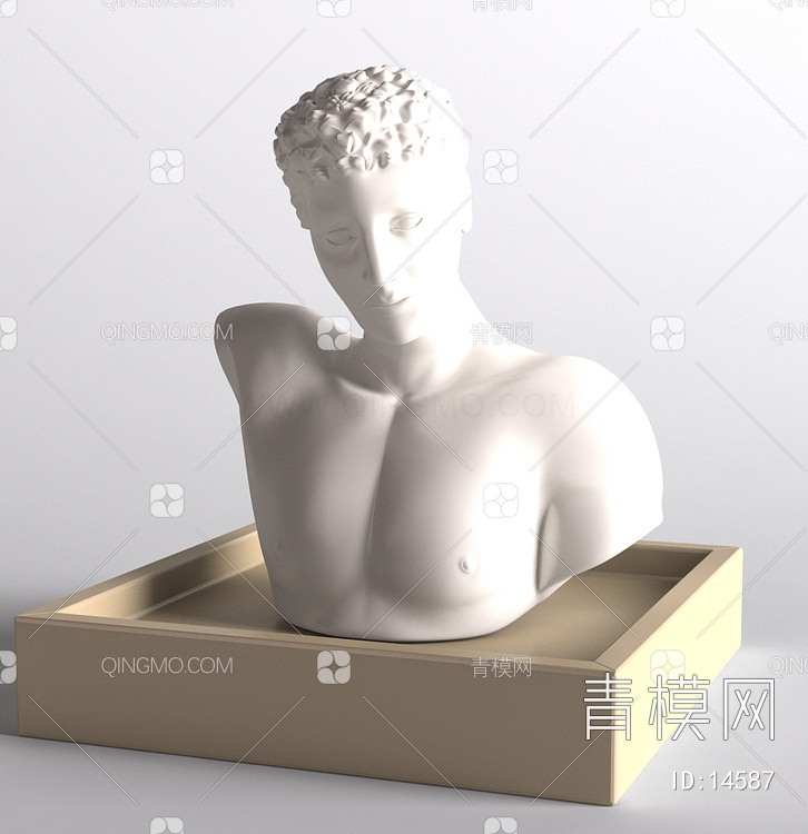 西方半人像人物雕塑3D模型下载【ID:14587】