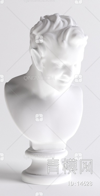 西方人物头雕塑3D模型下载【ID:14628】