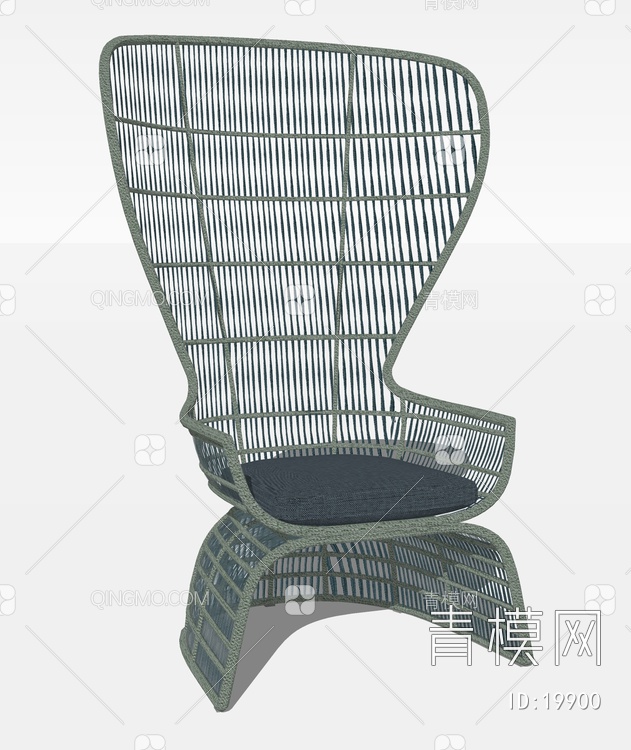 沙发椅SU模型下载【ID:19900】