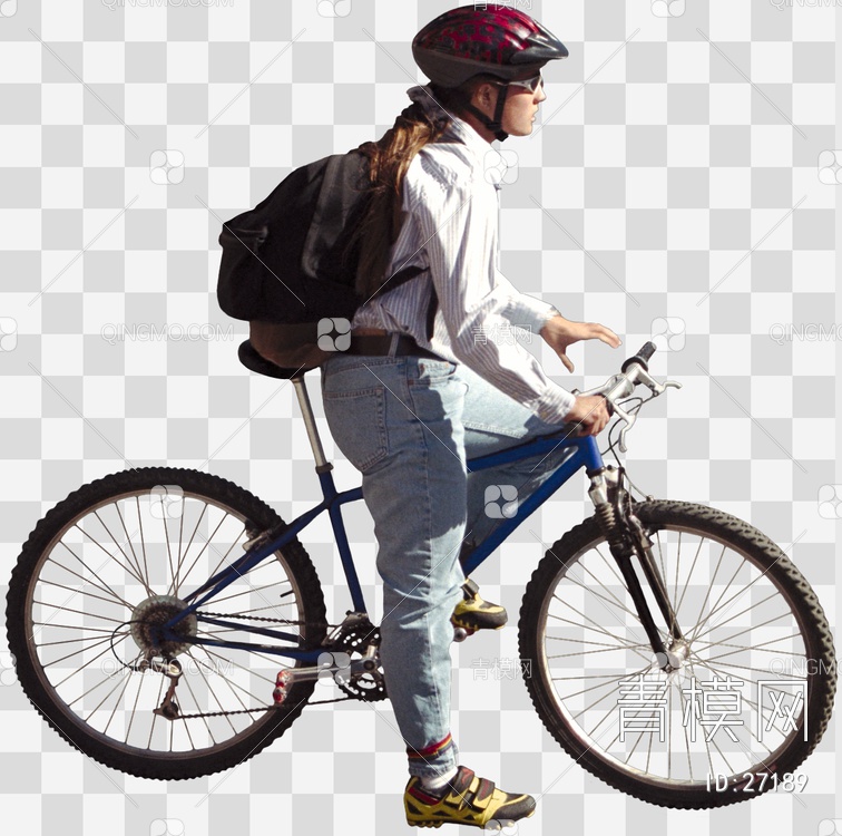 骑着自行车的男性psd下载【ID:27189】