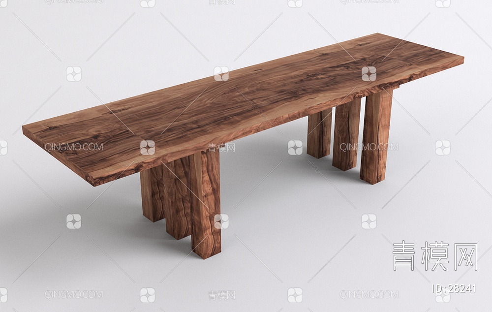 长板凳3D模型下载【ID:28241】