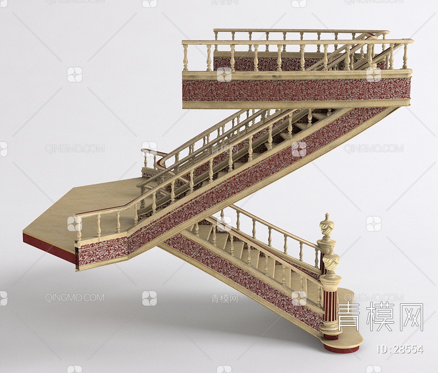 17年款楼梯3D模型下载【ID:28554】
