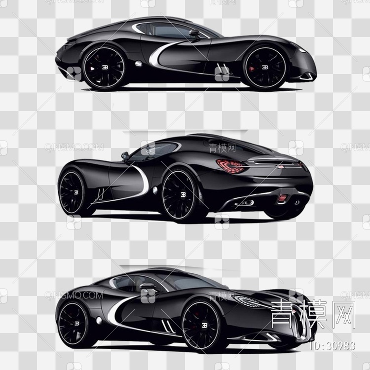 black-bugatti-sports-cars-psd102790psd下载【ID:30983】