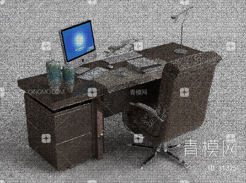 17年款办公桌3D模型下载【ID:31325】