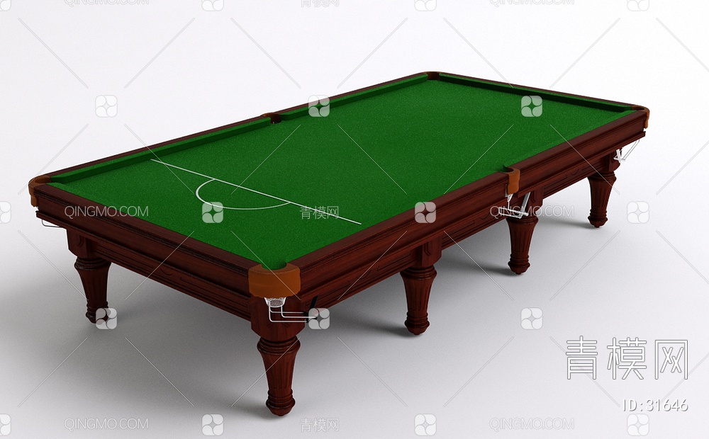 台球桌3D模型下载【ID:31646】