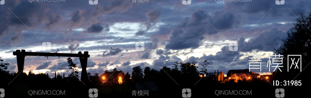 黄昏室外窗景贴图下载【ID:31985】