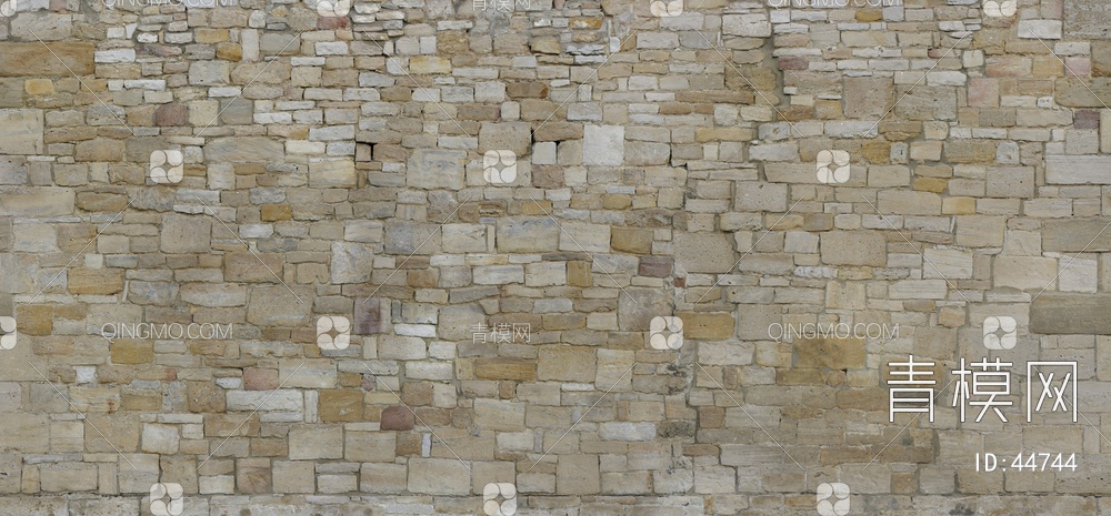 砖墙类齐整的石材-砖墙-贴图下载【ID:44744】