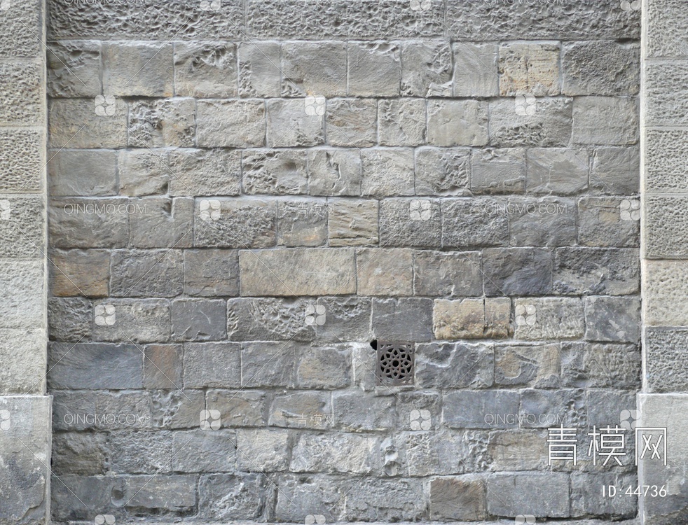 砖墙类齐整的石材-砖墙贴图下载【ID:44736】