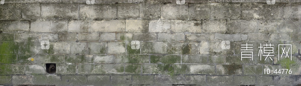 砖墙类带污垢的石材-砖墙贴图下载【ID:44776】