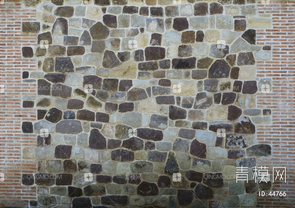 砖墙圆滑类石材-砖墙贴图下载【ID:44766】