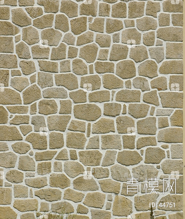 砖墙圆滑类石材-砖墙贴图下载【ID:44751】