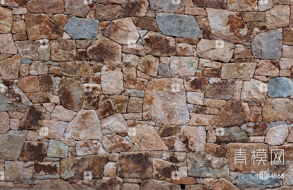 砖墙圆滑类石材-砖墙-圆滑类贴图下载【ID:44868】