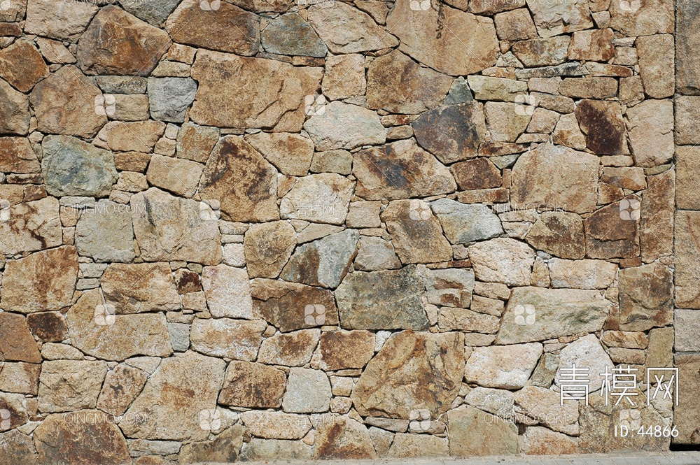 砖墙圆滑类石材-砖墙-圆滑类贴图下载【ID:44866】