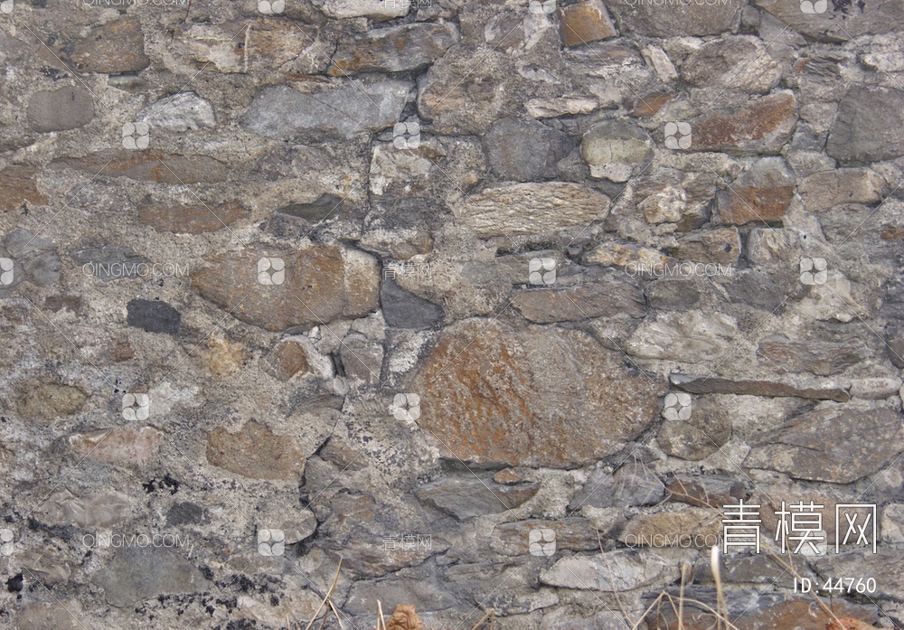砖墙圆滑类石材-砖墙贴图下载【ID:44760】