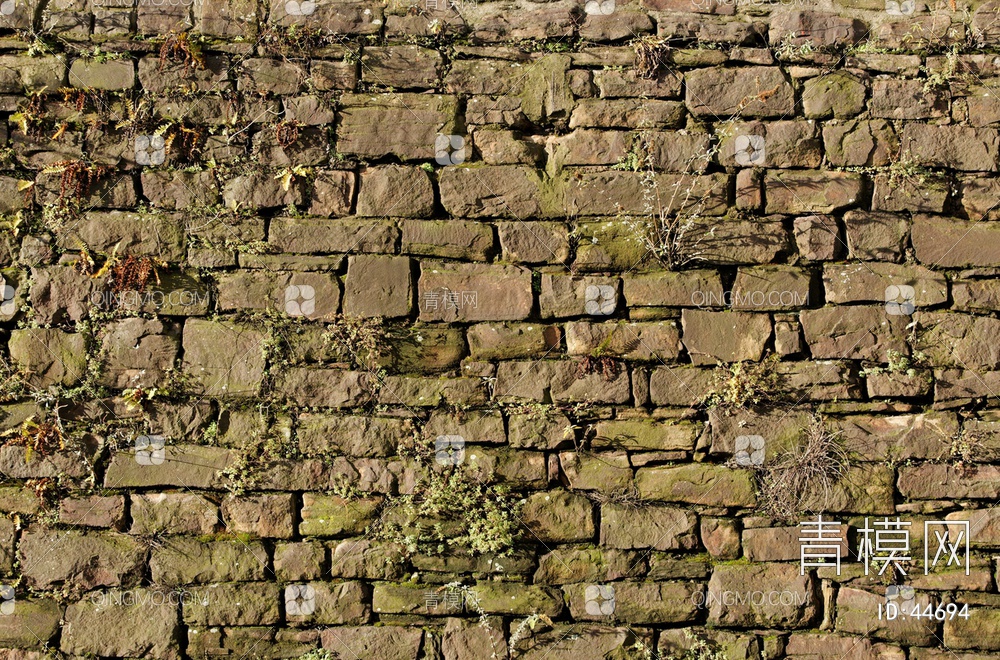 砖墙类带水泥浆的石材-砖墙贴图下载【ID:44694】