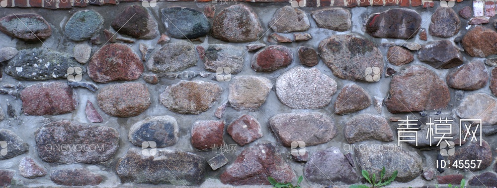 砖墙圆滑类石材-砖墙-圆滑类贴图下载【ID:45557】