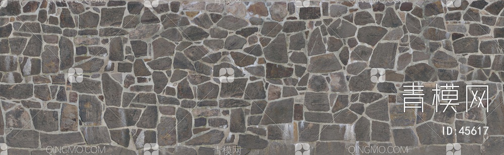 砖墙圆滑类石材-砖墙-圆滑类贴图下载【ID:45617】