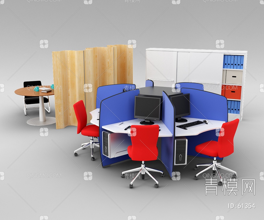 办公室家具3D模型下载【ID:61354】