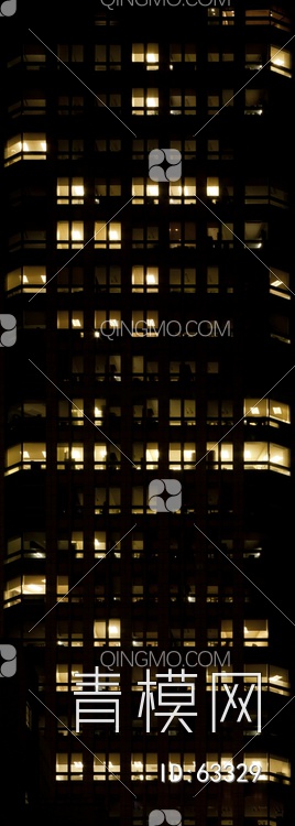 夜景玻璃反射高楼贴图下载【ID:63329】