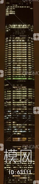 夜景玻璃反射高楼贴图下载【ID:63111】