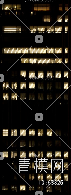 夜景玻璃反射高楼贴图下载【ID:63325】
