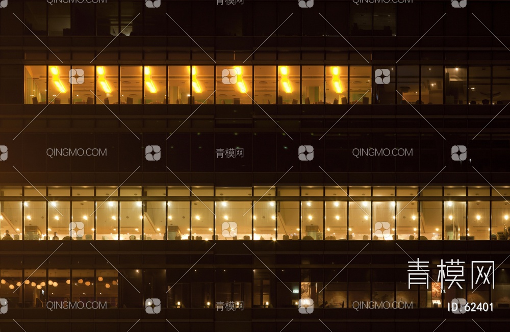 夜景玻璃反射高楼贴图下载【ID:62401】