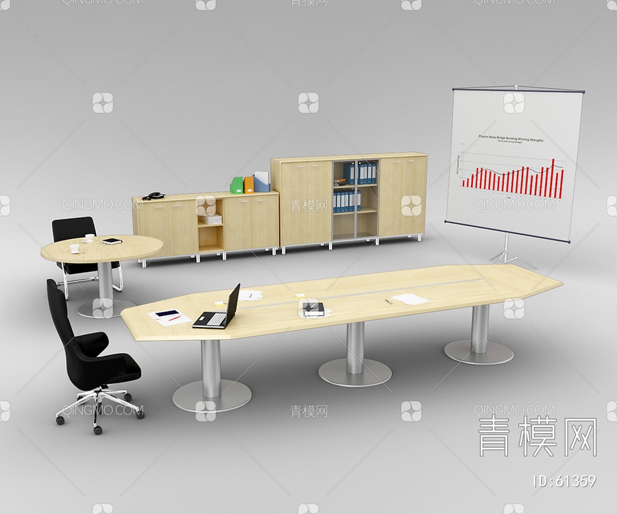 办公室家具3D模型下载【ID:61359】