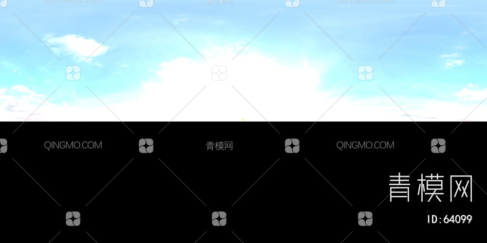 HDRI蓝天白云贴图下载【ID:64099】