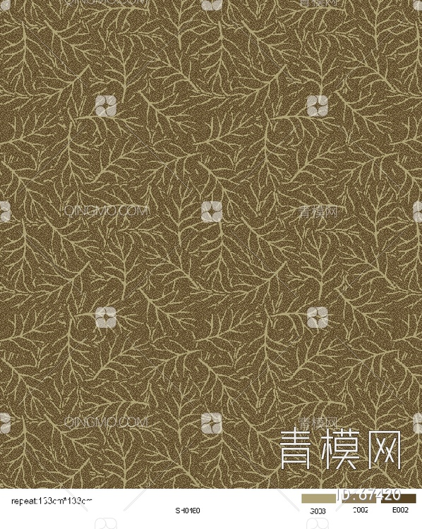 植物图案地毯贴图下载【ID:67420】
