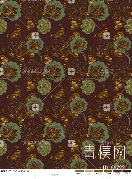 植物图案地毯贴图下载【ID:66722】