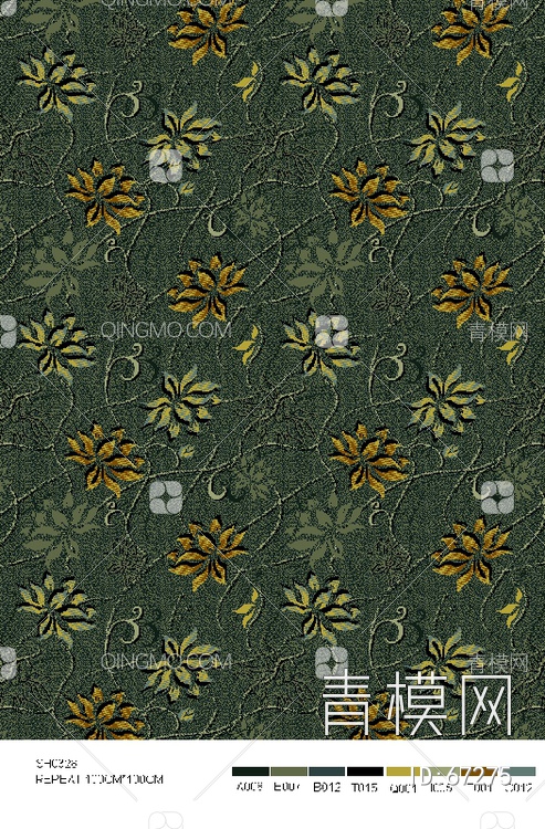 植物图案地毯贴图下载【ID:67275】