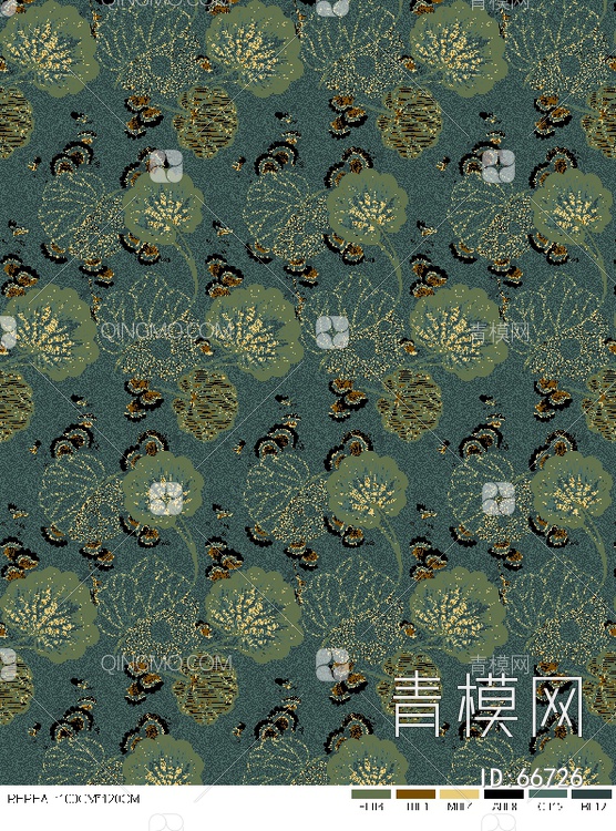 植物图案地毯贴图下载【ID:66726】