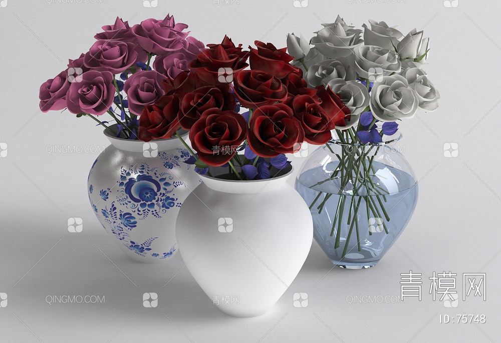 瓷器花瓶3D模型下载【ID:75748】
