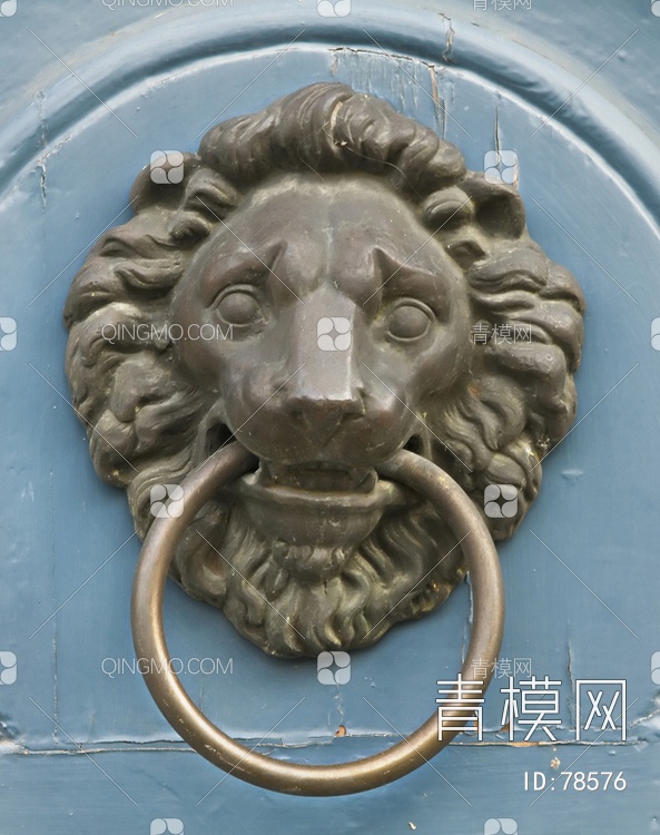 狮子雕塑门把手贴图下载【ID:78576】