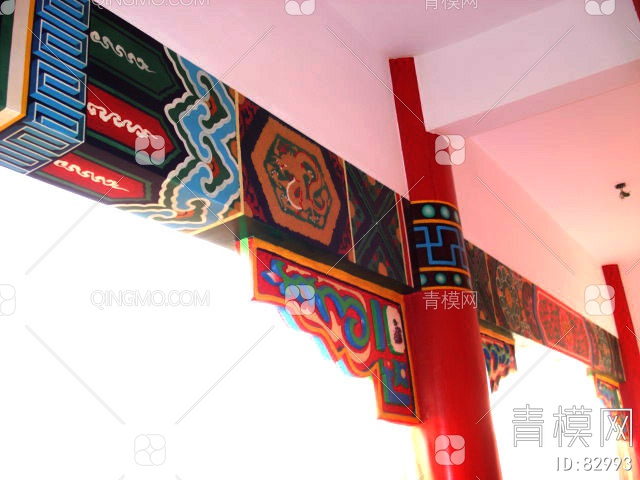 中国墙柱彩绘贴图下载【ID:82993】