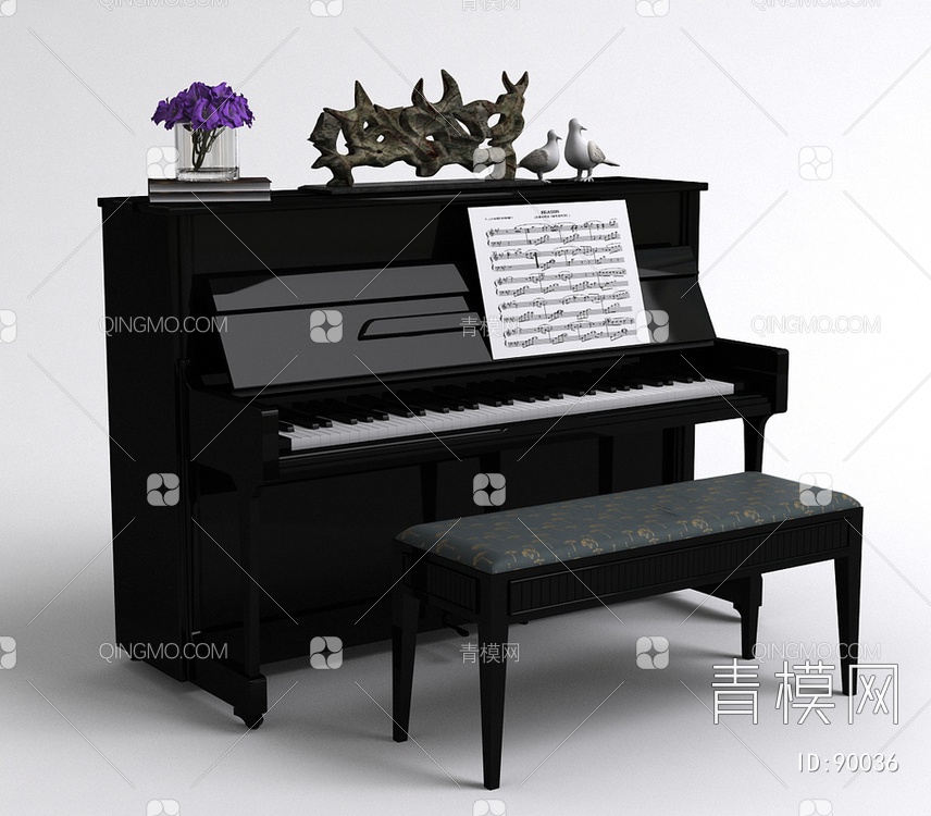 钢琴3D模型下载【ID:90036】